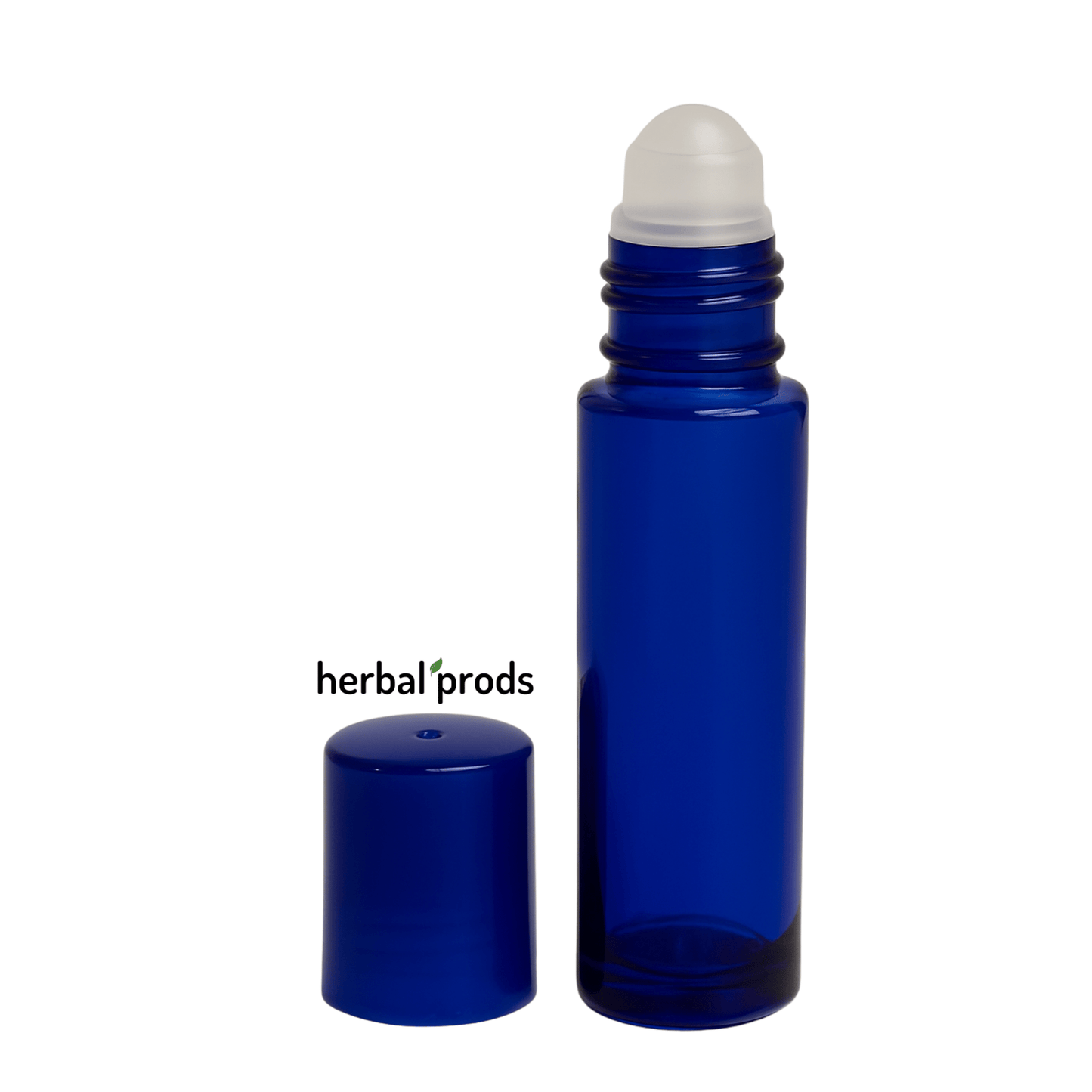 Assorted Color Glass Roller Bottles – 10ml | Rainbow Mix with Matching Caps | 6, 12, or 24 Pack - Herbal Prods