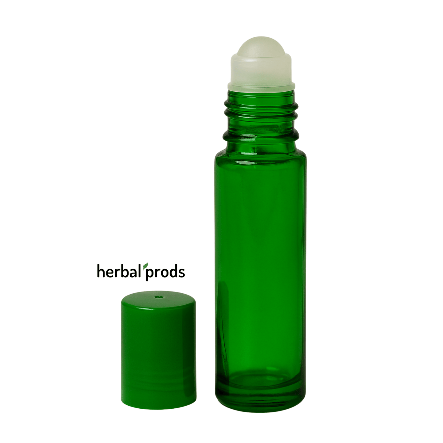 Assorted Color Glass Roller Bottles – 10ml | Rainbow Mix with Matching Caps | 6, 12, or 24 Pack - Herbal Prods