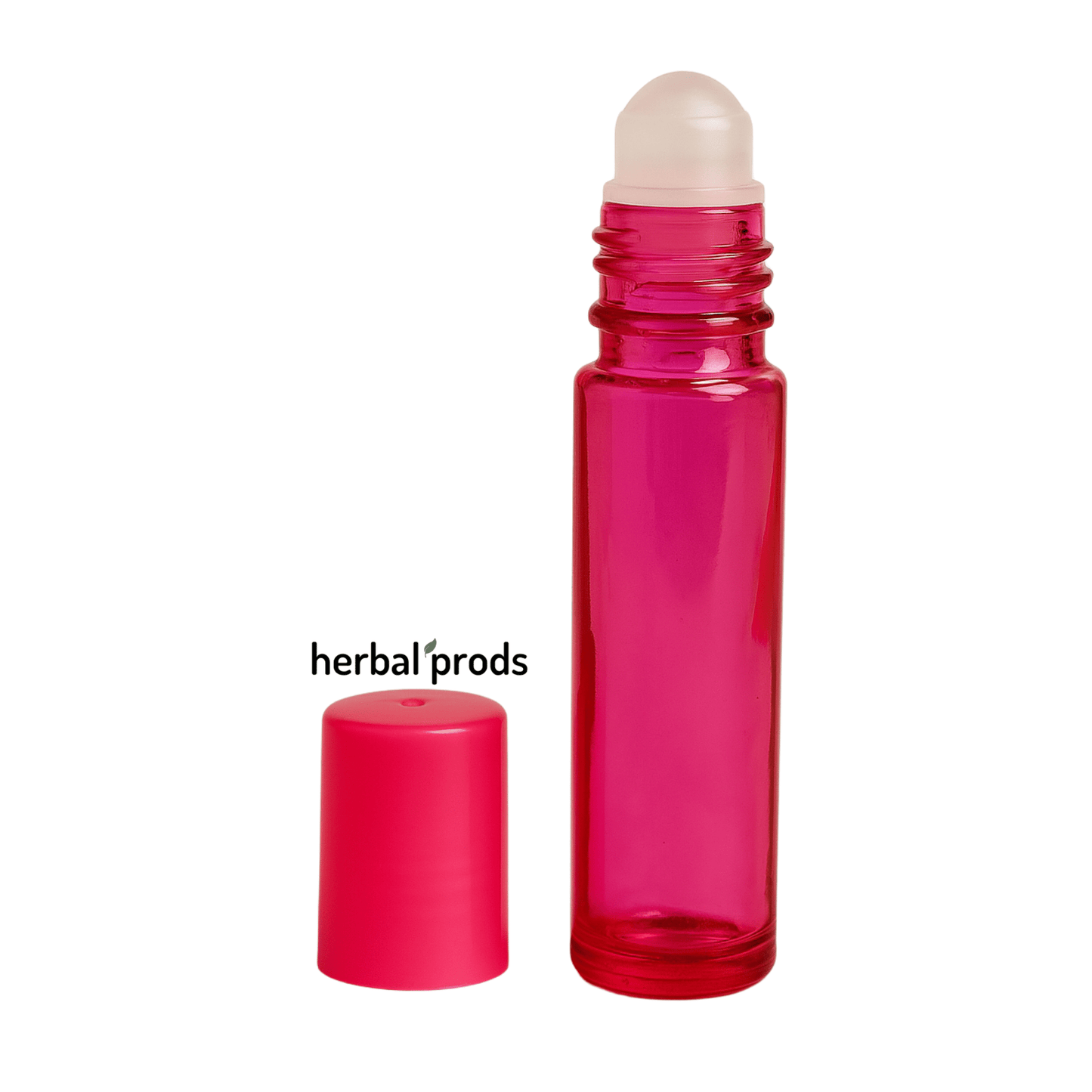 Assorted Color Glass Roller Bottles – 10ml | Rainbow Mix with Matching Caps | 6, 12, or 24 Pack - Herbal Prods