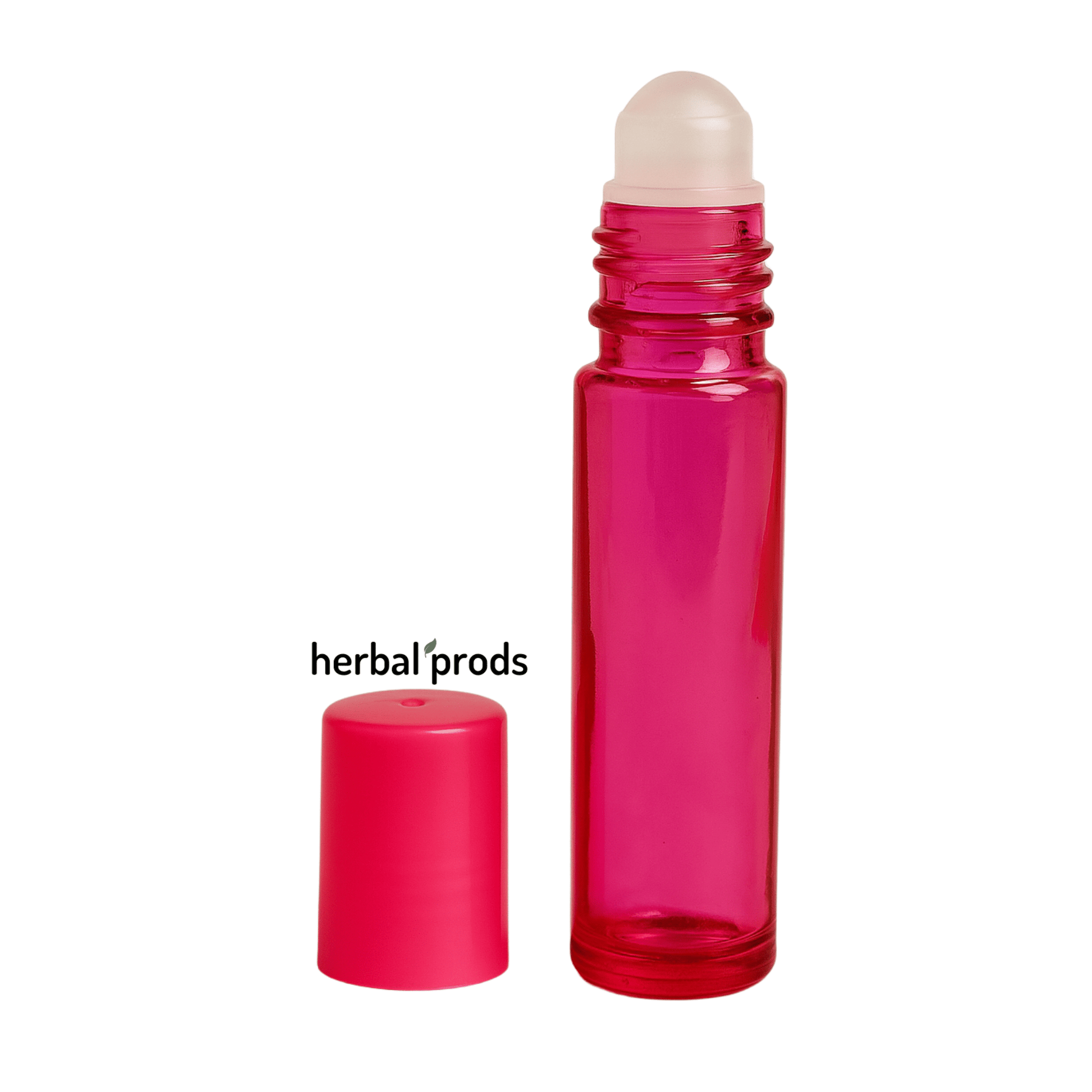 Assorted Color Glass Roller Bottles – 10ml | Rainbow Mix with Matching Caps | 6, 12, or 24 Pack - Herbal Prods