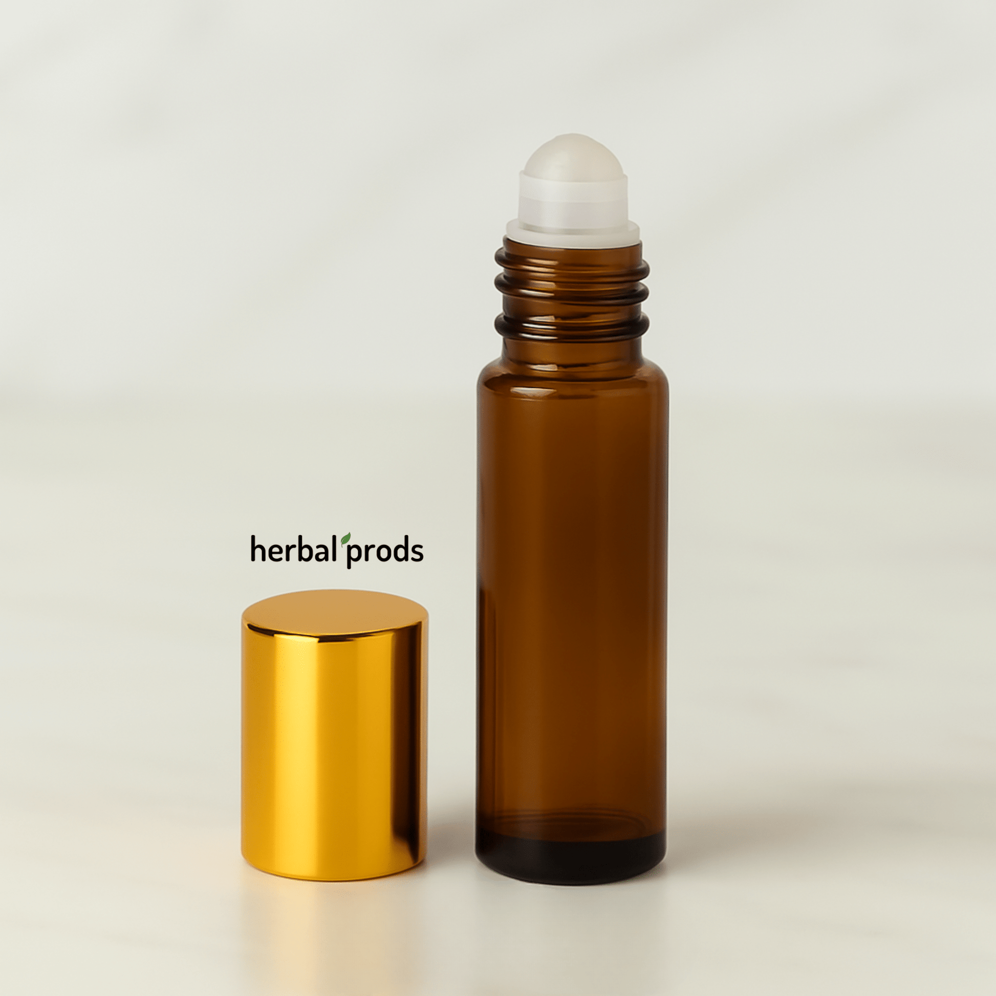Premium 10ml Amber Glass Roller Bottles – Perfect for Essential Oil Professionals & DIY Blends - Herbal Prods