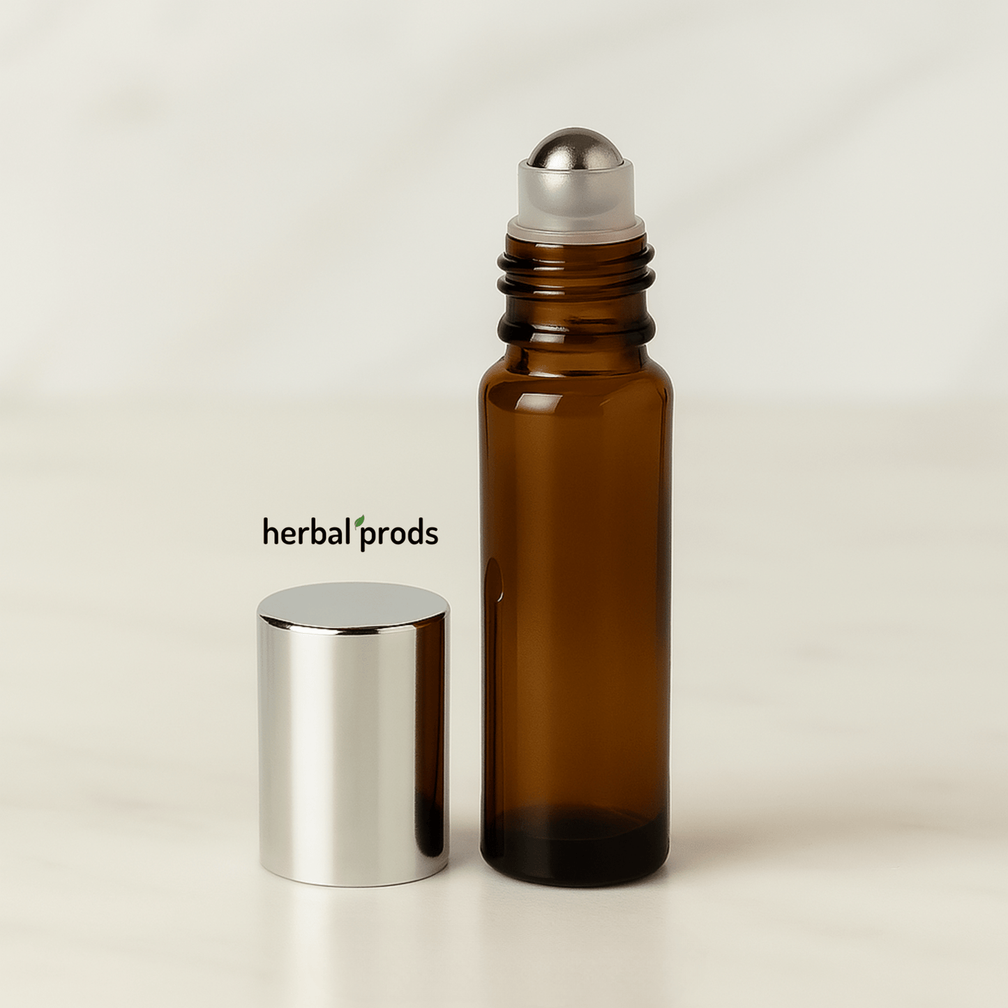 Premium 10ml Amber Glass Roller Bottles – Perfect for Essential Oil Professionals & DIY Blends - Herbal Prods