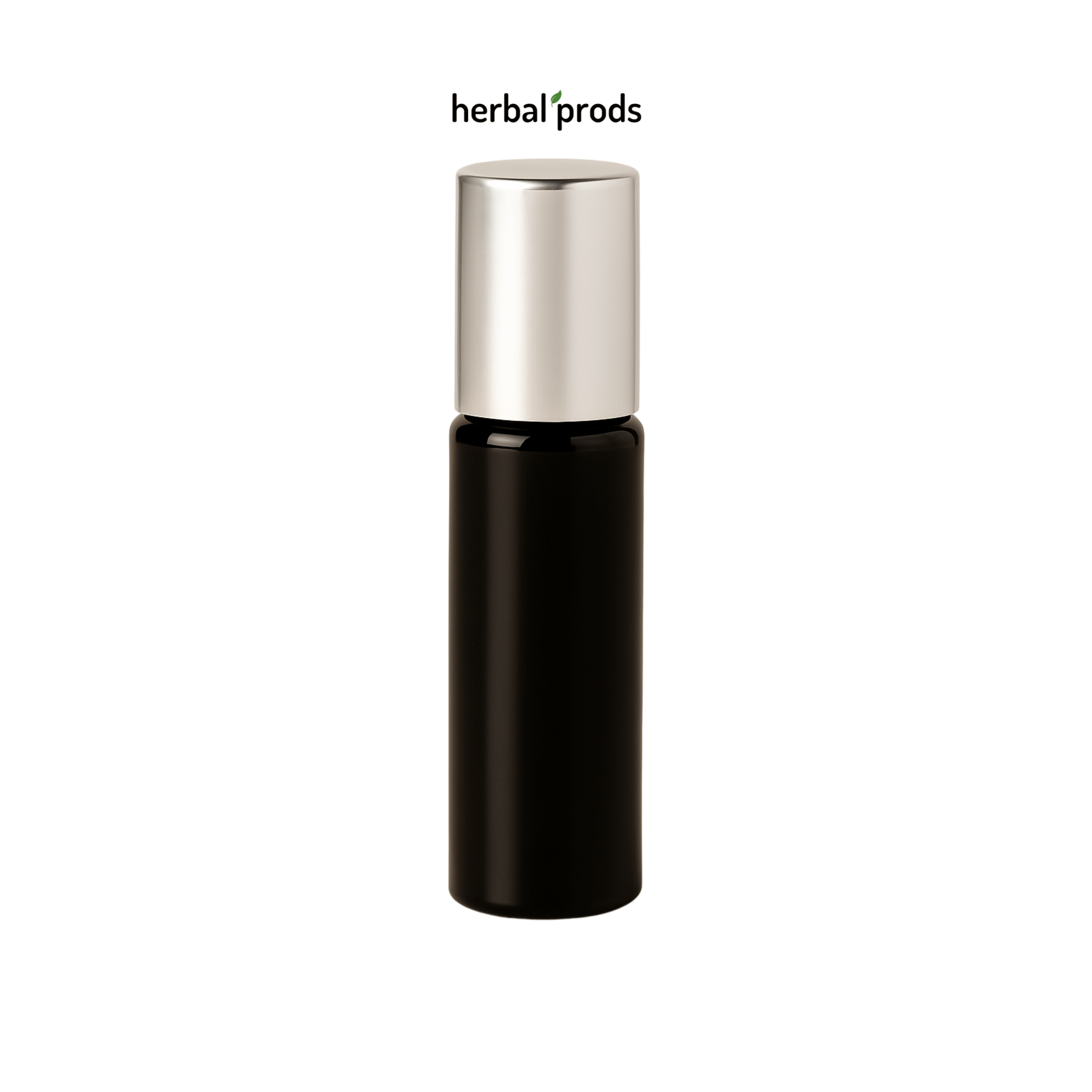 Glossy Black Roller Bottles 10ml | Gold or Silver Caps | 6 or 12 Pack - Herbal Prods
